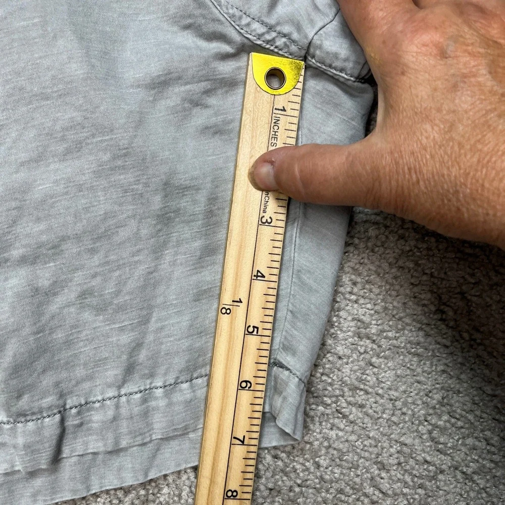 Johnnie-O Shorts Mens 33 7 Inseam Light Gray Linen Blend Flat Front 5 Pocket EUC